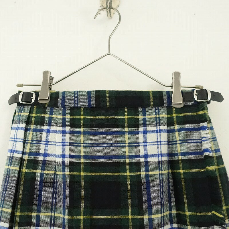 //オニールオブダブリン O’NEIL OF DUBLIN ウールポリエステルチェックキルトスカート US 8 【中古】【41C42】