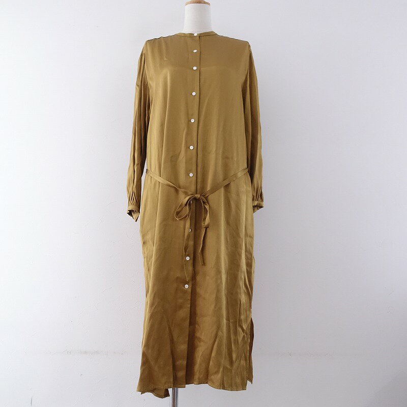乐天商城 - //【定価2.8万】デミルクス ビームス Demi-Luxe BEAMS サテンシャツワンピース 36 【中古】【51C42】