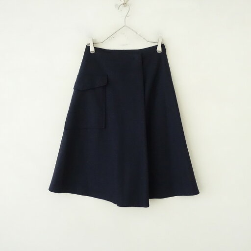//【定価1.6万】トゥモローランド TOMORROWLAND フロントラップタックウールスカート 32 【中古】【32C42】 //【定価1.6万】トゥモローランド TOMORROWLAND フロントラップタックウールスカート 32 【中古】【32C42】
