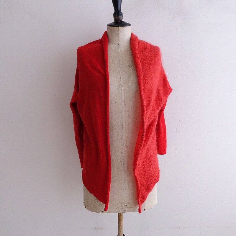 //【美品】ダニエラグレジス DANIELA GREGIS 配色ウールドレープニットカーディガン 【中古】【62C42】