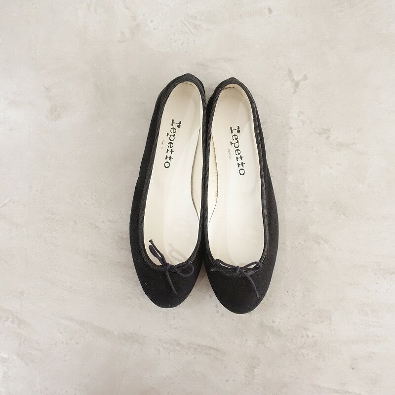 //【定価4.1万】レペット repetto Cendrillon Balleronas サンドリヨンスエードバレエシューズ 37/23.5 37 【中古】【62C42c】