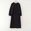 【美品/定価4.1万/3.9万】ハツトキ hatsutoki 月夜 ノーカラージャケット/ラップスカート セット 1 【中古】【61E42】