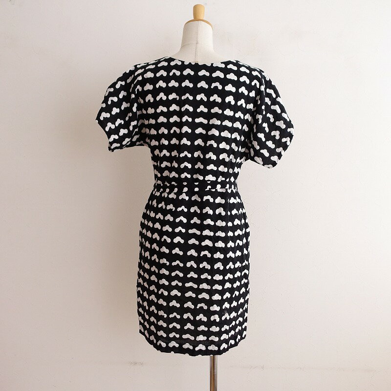マリメッコ marimekko Hattaraコットンプリントベルテッドワンピース XXS 【中古】【72F42】