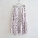 【美品/定価3.1万】ネストローブ nest Robe Upcycle Lino flowers テールフレアスカート F 【中古】【60G42】