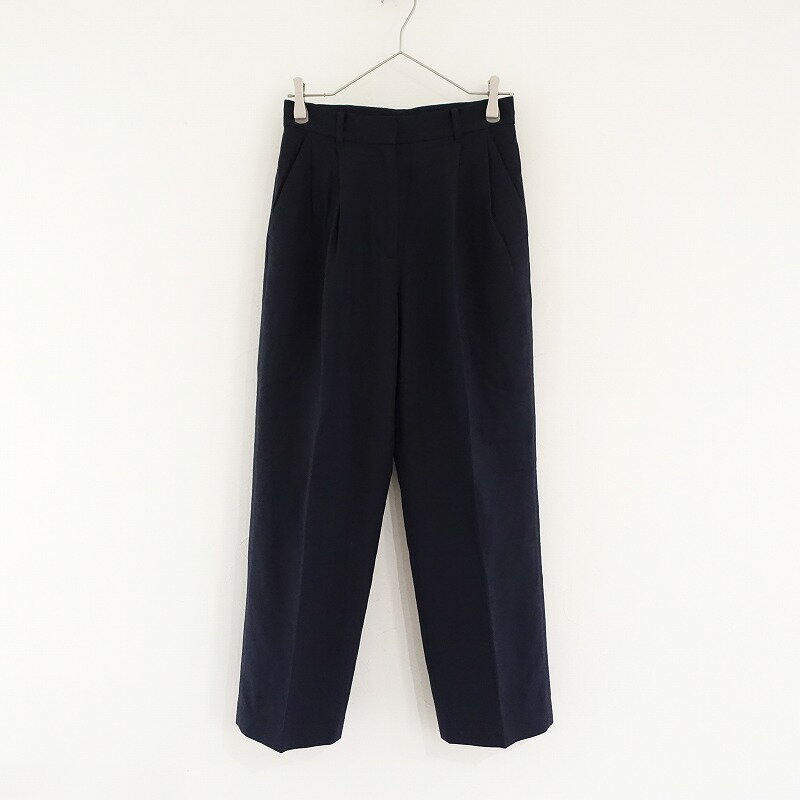 乐天商城 - スピック&スパン Spick and Span センタープレステーパード2タックパンツ 36 【中古】【11H42】