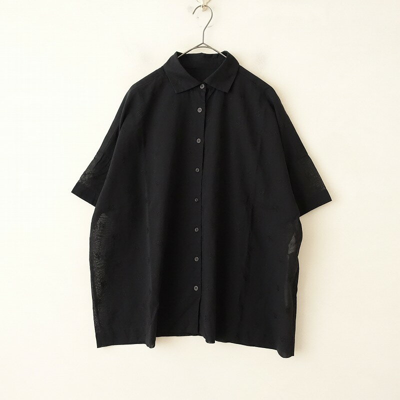 【定価5.5万】ケイシー ケイシー CASEY CASEY フラワー刺しゅうシアービッグシャツブラウス S 【中古】..