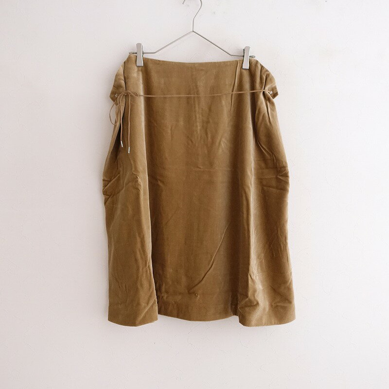 トフ toHu コットン起毛×ウール切替台形スカート 【中古】【10J42】