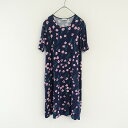 マリメッコ marimekko Lemmikki プリントカットソー半袖ワンピース S 【中古】【50J42】(4)