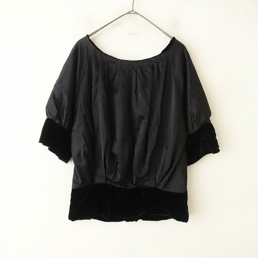 ズッカ ZUCCA シルクベルベットドッキング2WAYブラウス M 【中古】【60J42】 ズッカ ZUCCA シルクベルベットドッキング2WAYブラウス M 【中古】【60J42】