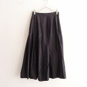 ユーモレスク humoresque cotton silk mix tuck skirt 38 【中古】【81K42】