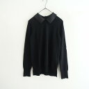 トリココムデギャルソン tricot COMME des GARCONS フラットポインテッドカラー天竺プルオーバー 【中古】【32L42】