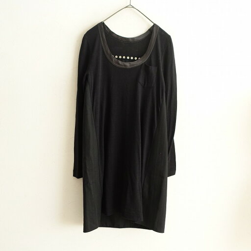 サカイ sacai ウール異素材切り替えチュニックワンピース - 【中古】【52L42】 サカイ sacai ウール異素材切り替えチュニックワンピース - 【中古】【52L42】
