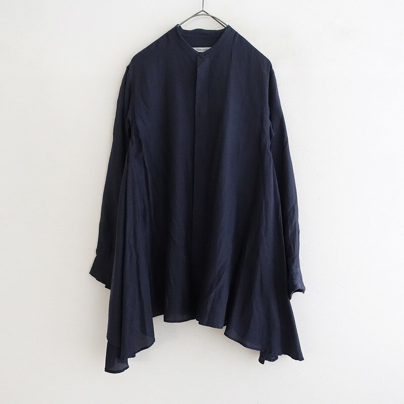 トゥジュー TOUJOURS コットンシルクフレアバンドカラーシャツ F 【中古】【92L42】