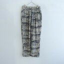 クロス&クロス Cloth&Cross 総柄プリント薄手イージーパンツ 2 【中古】【50A52】