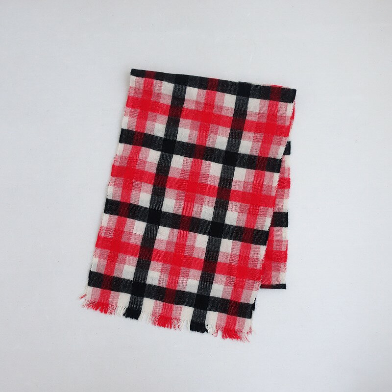ロキャロン LOCHCARRON ウールアンゴラチェックマフラー 【中古】【11A52】