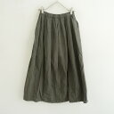 【染】ババグーリ Babaghuri コットンヘンプピンタックスカート M 【中古】【42A52】(4)