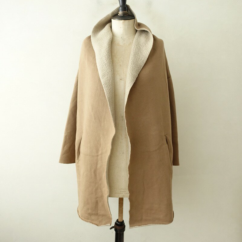 ミズイロインド mizuiro-ind 裏ボア ローブコート 【中古】【52A52】