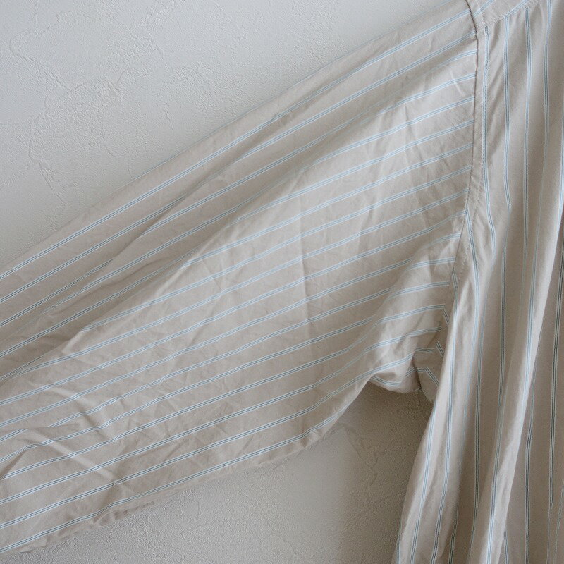 【2022/定価2.9万】クロス＆クロス Cloth&Cross マルチストライプスタンドカラーシャツワンピース 1 【中古】【50C52】