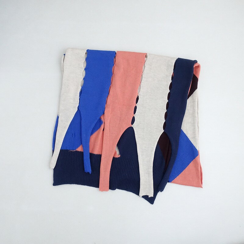 トリコテ Tricote カットワークニットストール 【中古】【20D52】