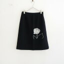 【定価3.1万】ミナペルホネン mina perhonen forest baby フロッキープリントウール台形スカート 【中古】【80D52】(4)