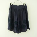 【美品】シビラ Sybilla コットンシルクレース刺しゅうフレアパンツ M 【中古】【90D52】