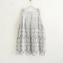 【美品/2024SS/定価7.4万】ミナペルホネン mina perhonen sound dropスカート 38 【中古】【30E52】