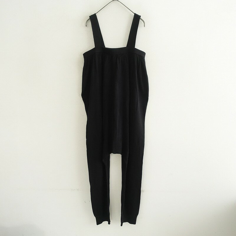 ポルテデブトン porter des boutons コットンニット裾リブサロペットパンツ - 【中古】【60E52】