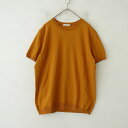 【メンズ】ミナペルホネン mina perhonen sunny farm コットン混ニットクルーネック半袖プルオーバー L 【中古】【60F52】(4)