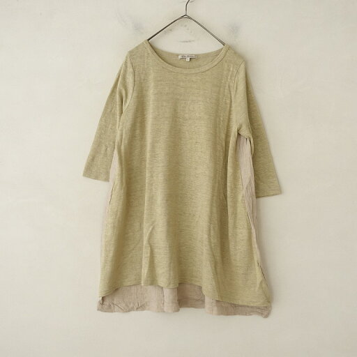 ヴラスブラム Vlas Blomme 異素材切替チュニック 1 【中古】【11F52】 ヴラスブラム Vlas Blomme 異素材切替チュニック 1 【中古】【11F52】
