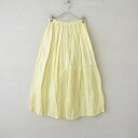 【定価1.8万】イチ アンティークス ICHI Antiquite’s カラーリネンギャザースカート 【中古】【72F52】