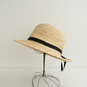 【定価2万】サシキ Sashiki raffia back ribbon 7.5cm brim 【中古】【92F52】