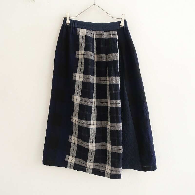 【定価3.1万】パドカレ pas de calais C/W/Lタンブラーチェックスカート 34 【中古】【80G52】