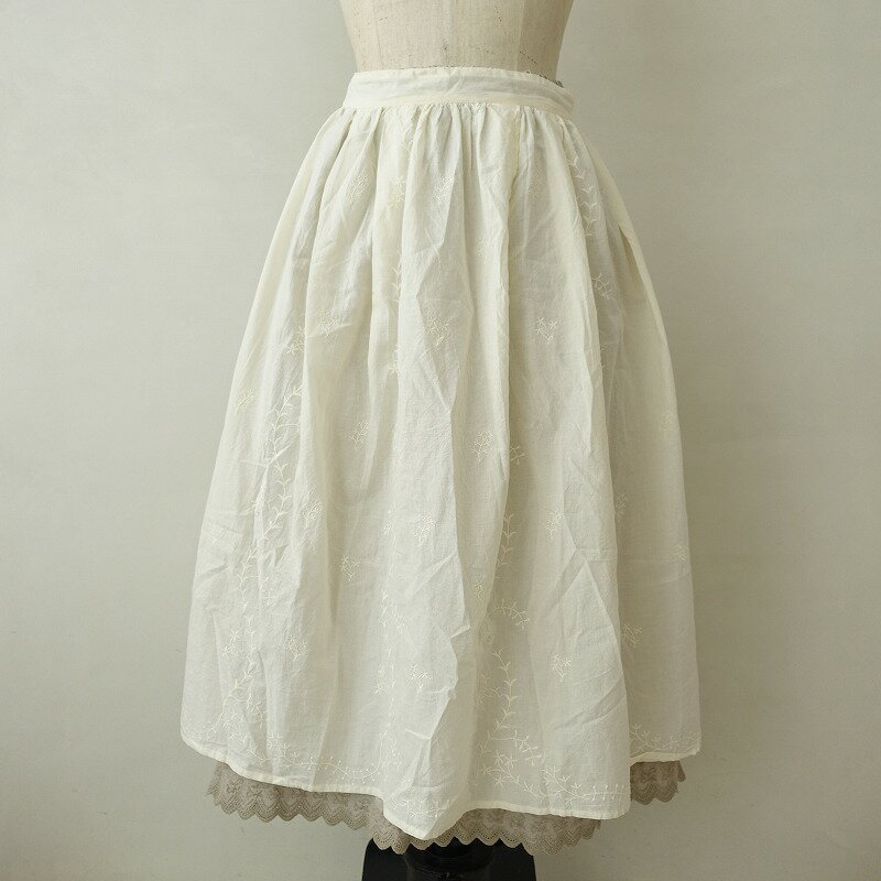 【未使用】カズミ×サマンサモスモス kazumi×Samansa Mos2 エプロンリネンスカート F 【中古】【51G52】のサムネイル