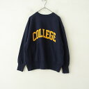 【2024/定価2.4万】サンカ Sanca REV.W COLLEGE CREW SWEAT 【中古】【91G52】