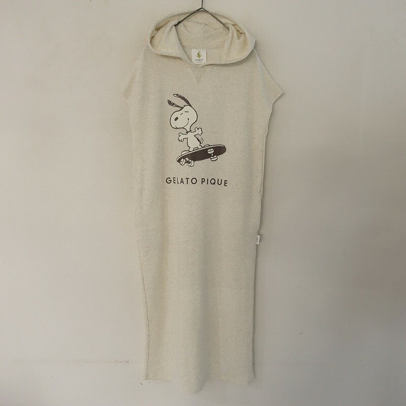【美品】ピーナッツ×ジェラートピケ PEANUTS×gelato pique フードワンピース F 【中古】【12G52】