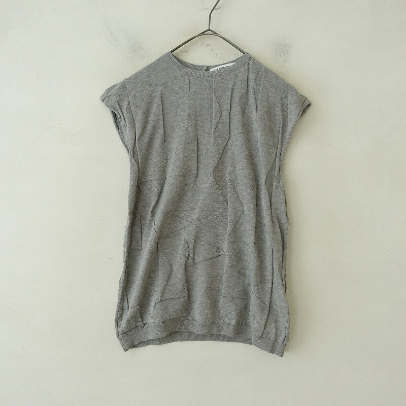 【定価3.3万】ミナペルホネン mina perhonen perhonen puzzleニットノースリバックボタンプルオーバー ..