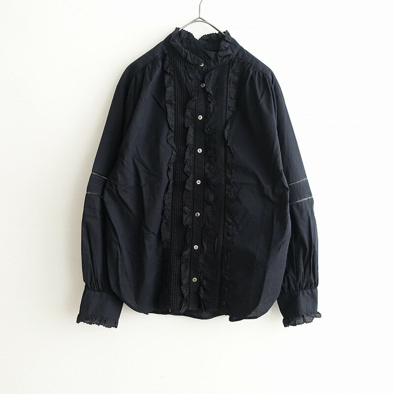 美品★CLOTH & CROSS クロスクロス レースが素敵なブラウス ブラック 楽天市場】cloth&cross(シャツ・ブラウス|トップス