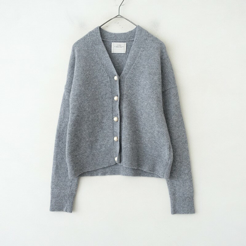 レーレ LEHRE Vネックパール風ボタンニットカーディガン 【中古】【32I52】