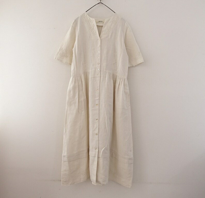 【2025SS/定価6.9万】リゼッタ Lisette ローラ ワンピース アンティークホワイト 38 【中古】【22J52】