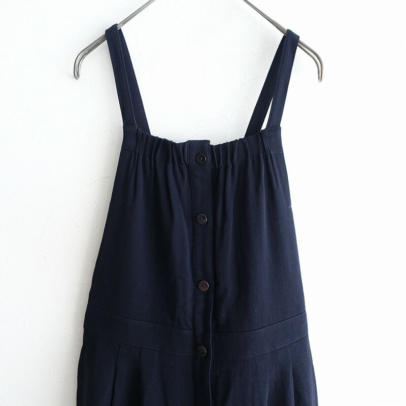 【定価6.3万】ミナペルホネン mina perhonen dim lightウールサロペットパンツ 36 【中古】【82J52】