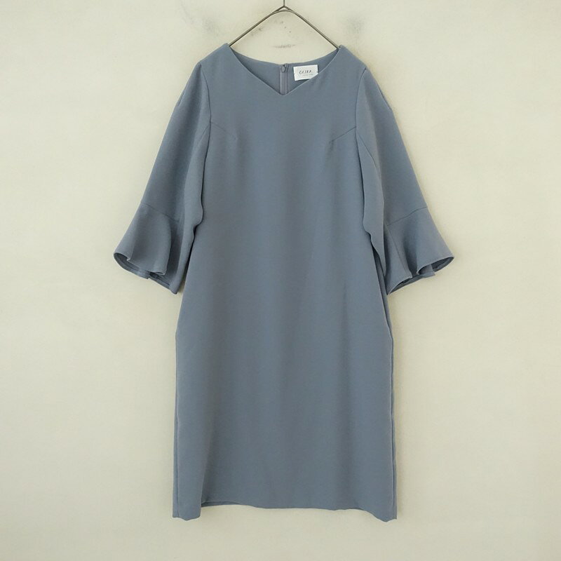 乐天商城 - オリカ OLIKA ハートネックフレア梨地ワンピース F 【中古】【32K52】