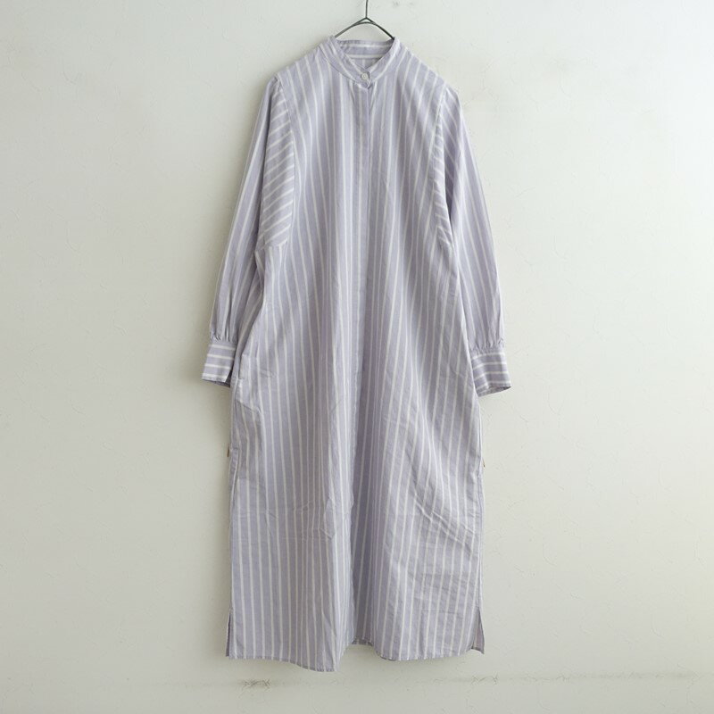 乐天商城 - アーバンリサーチドアーズ URBAN RESEARCH DOORS スタンドカラーストライプロングシャツワンピース ONE 【中古】【62L52】