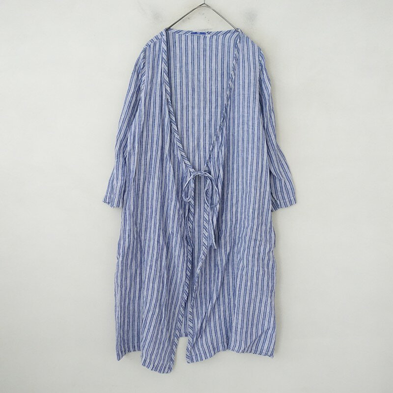 R&D.M.Co- ワンピース リネン ストライプ オールドマンズテーラー R&D.M.Co- オールドマンズテーラー : JERSEY HIGH NECK RAGLAN DRESS