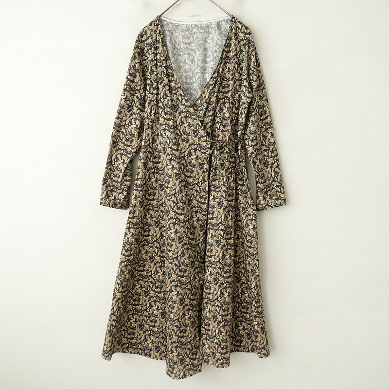乐天商城 - リバティ LIBERTY Oak crown オーククラウン カシュクールワンピース 【中古】【02B62】