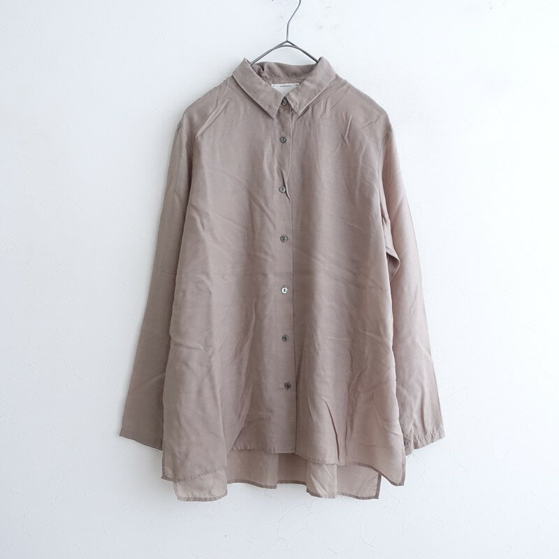 Rakuten - 【定価1.9万】コンテ conte キュプラシルクレギュラーカラーシャツブラウス 【中古】【82B62】