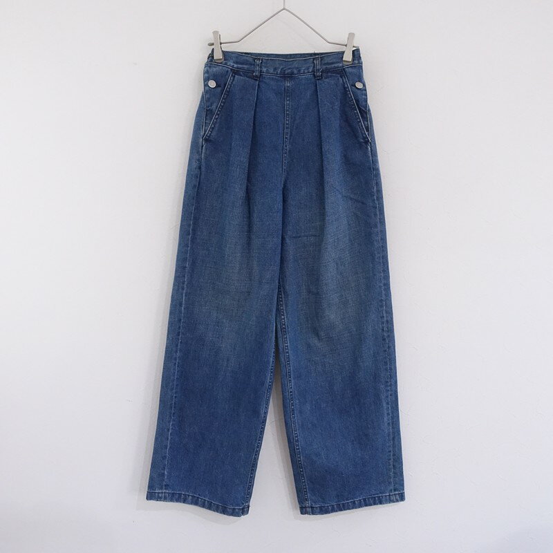 Rakuten - 【定価1.6万】マカフィー MACPHEE サイドボタンデニムタックワイドパンツ 32 【中古】【60C62】
