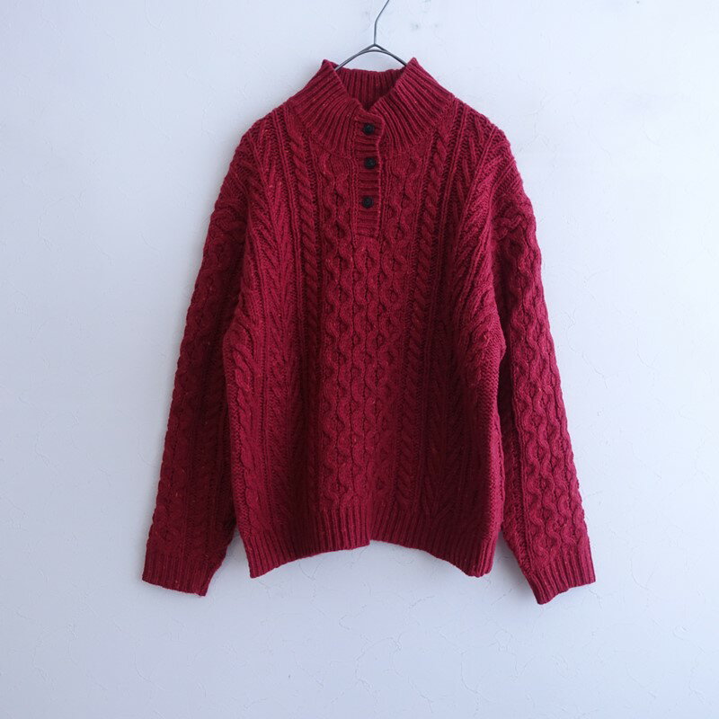 乐天商城 - 【定価1.4万】パーリッシィ PAR ICI ネップケーブルハイネックプルオーバー F 【中古】【80C62】