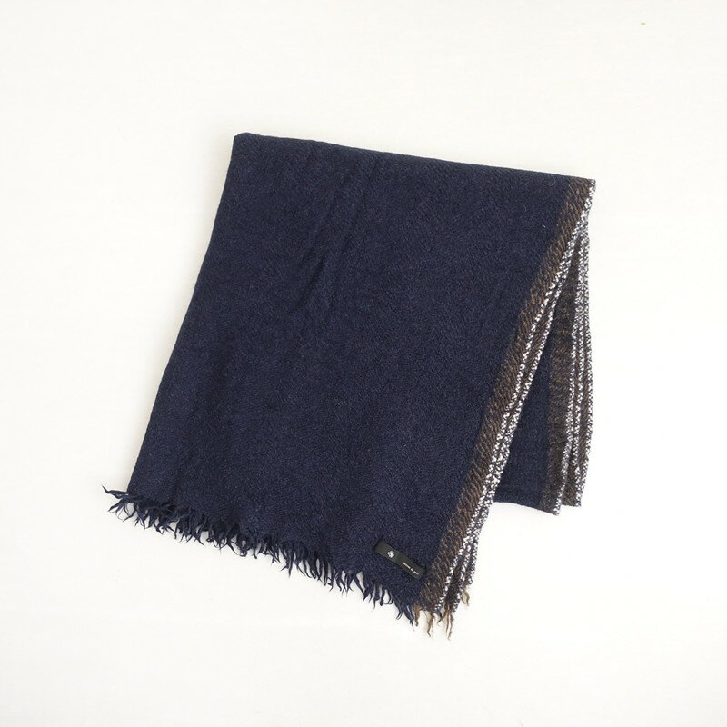 メゾンドソイル maison de soil WOOL SILK BIG SELVEDGE STOLE ストール 【中古】【01C62】