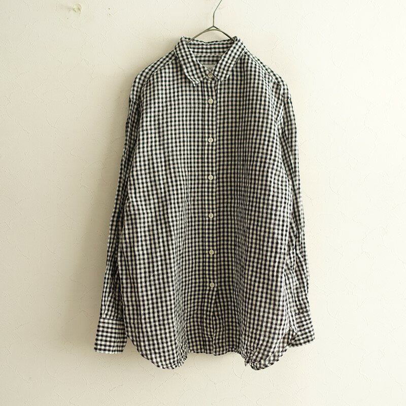Rakuten - 【2025SS/定価1.1万】スローブイエナ SLOBE IENA ギンガムチェックリネンコットンレギュラーシャツ - 【中古】【11C62】