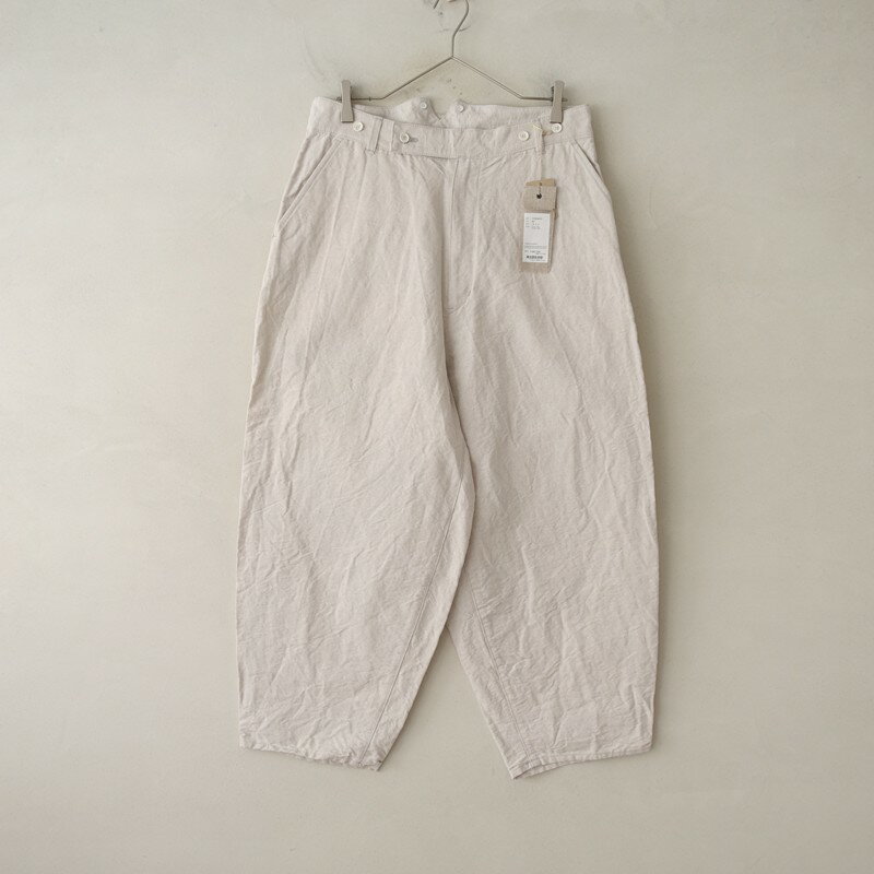 Rakuten - 【定価4.0万】ヴラスブラム Vlas Blomme リネンコットン Buff テーパードパンツ 4 【中古】【21C62】